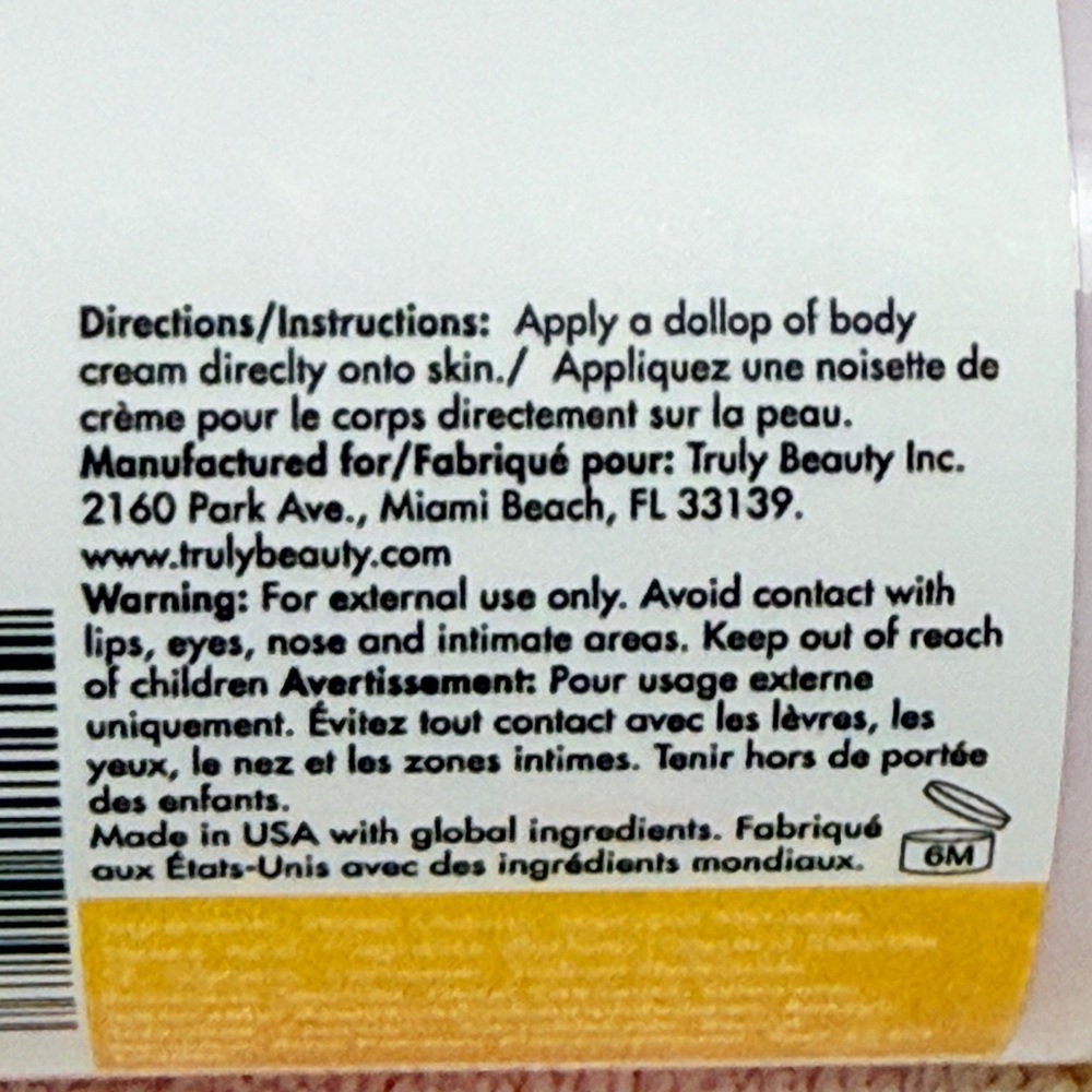 TRULY Vanilla Girl Hydrate Body Cream - VANILLA — MANDARIN — BROWN SUGAR **NEW** - Picture 4 of 5